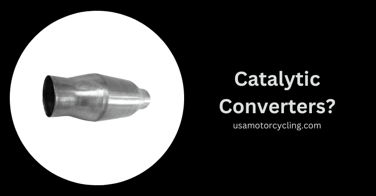 motorcycle catalytic converter against a white back ground