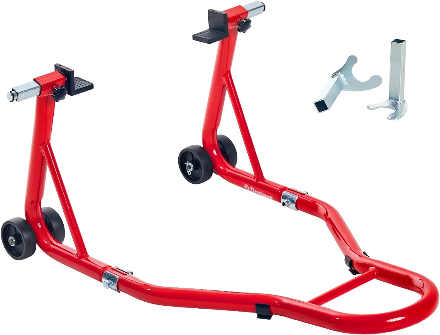 Donext Motorcycle Stand 850LB Sport Bike Rear Wheel Lift Swingarm Paddock Stands Red, U+L