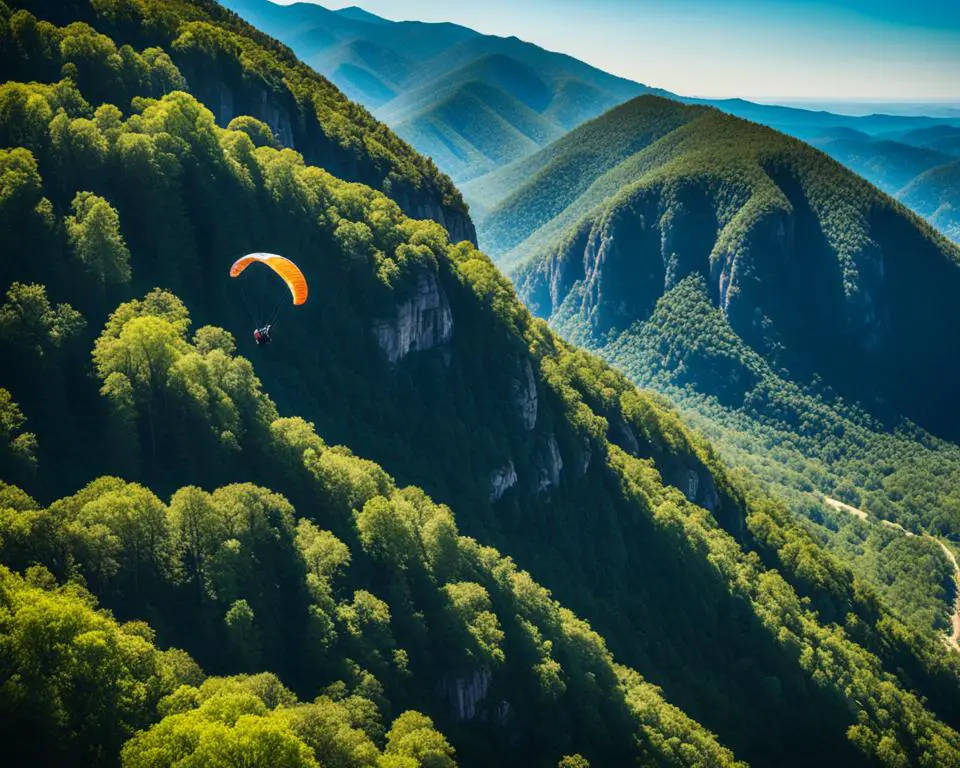 paragliding on Lookout Mountain