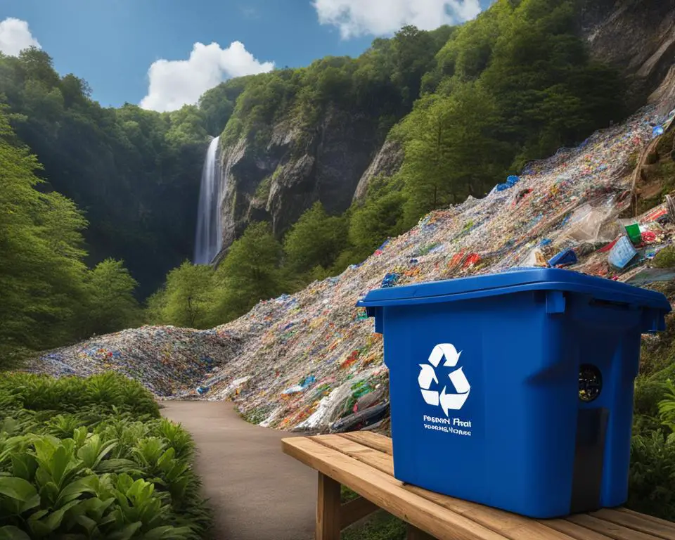 recycling at Ruby Falls