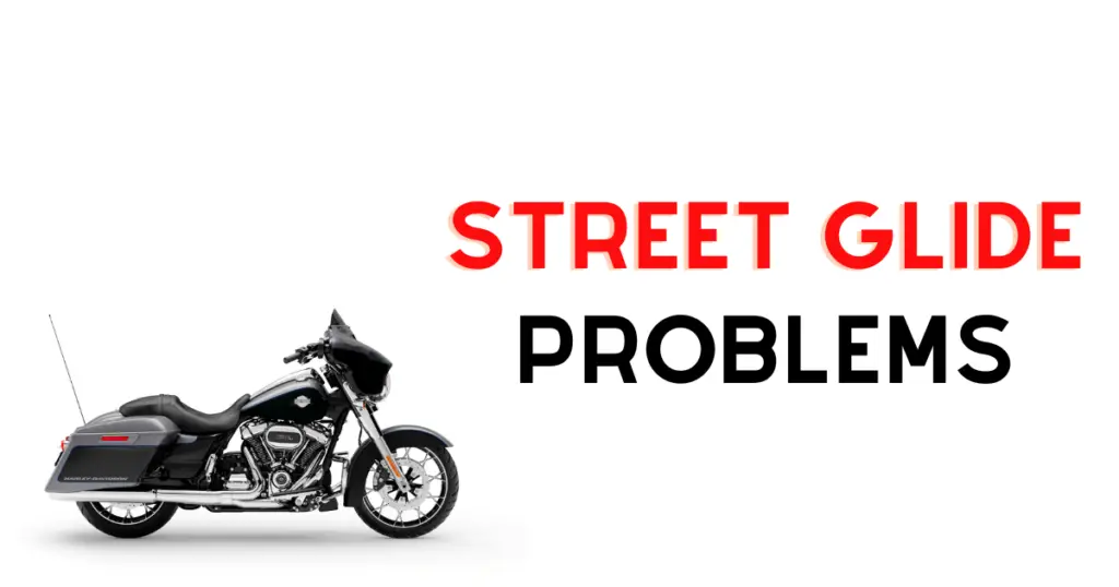 Black 2014 Harley Street Glide inside a custom infographic introducing the most common problems with the Street Glide