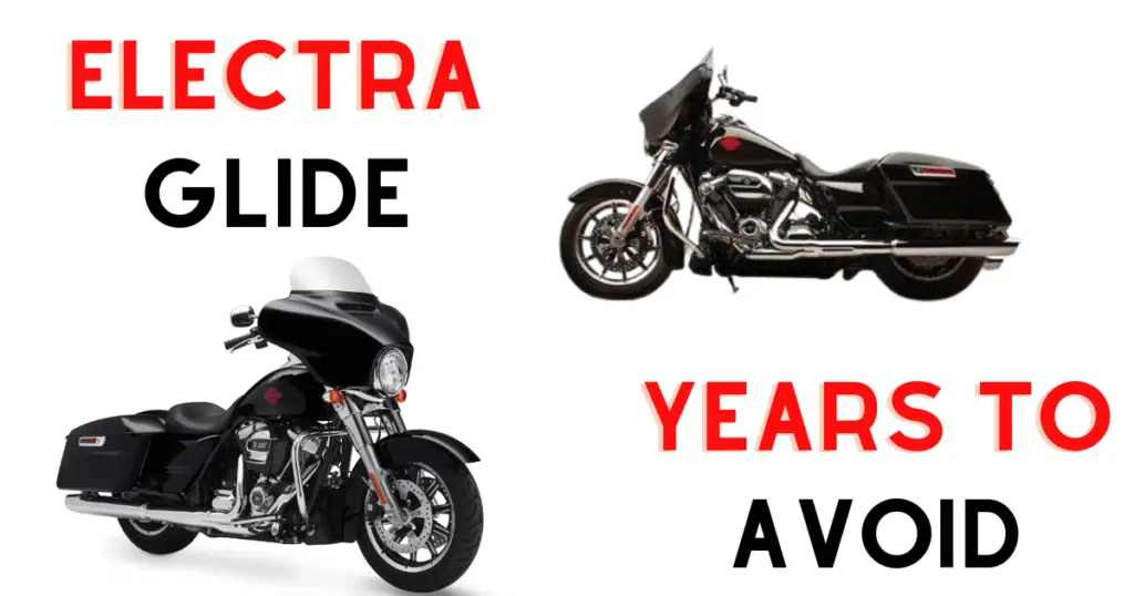 Custom infographic highlighting two problematic years for the Electra Glide