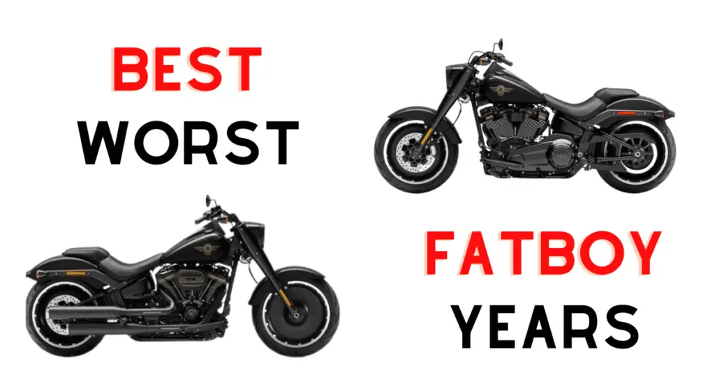 Custom infographic introducing the best and worst harley fatboy years