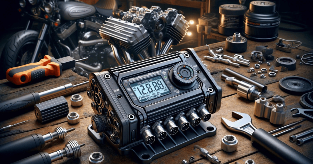Digitally crafted image meant to represent an option for tuning the Milwaukee Eight 107 engine from Harley Davidson