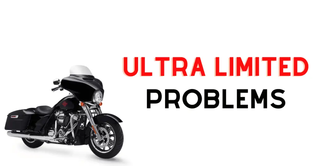 Example of a black Harley Davidson Electra Glide Ultra Limited inside a custom infographic, introducing the problems experienced by the bike