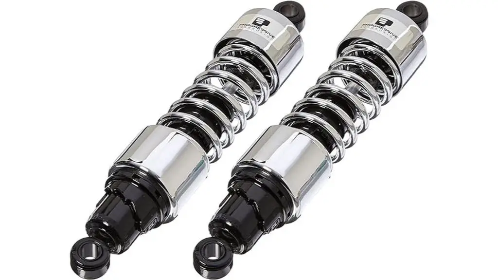 chrome rear suspension shock