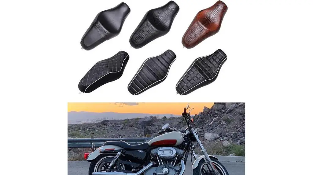 black two up motorcycle seat