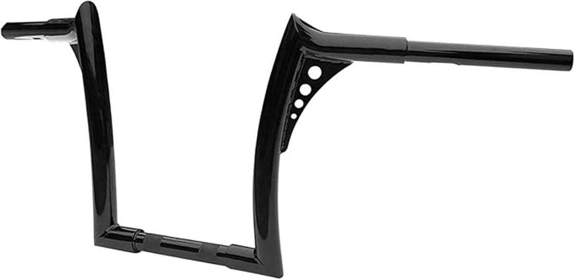 gloss black ape hanger handlebar