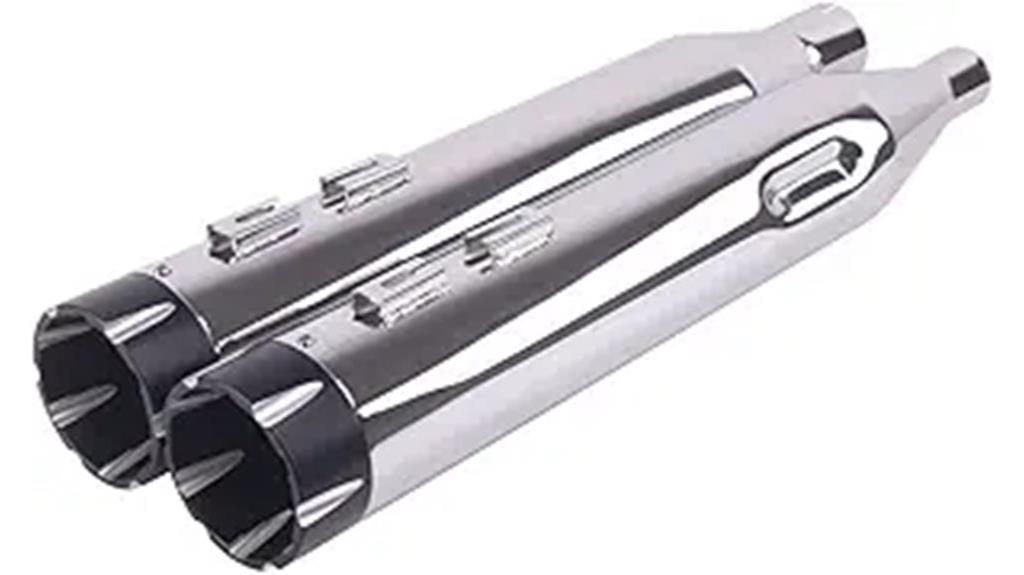 chrome slip on exhaust muffler